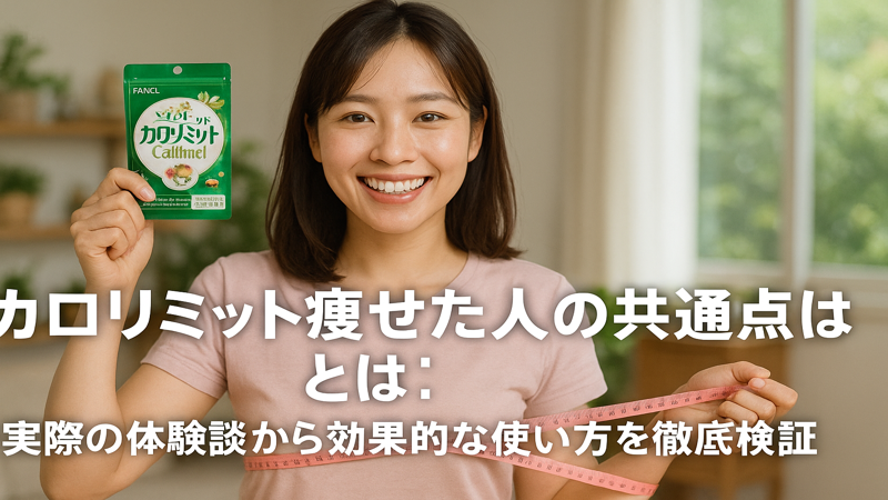 カロリミット痩せた人の共通点とは？実際の体験談から効果的な使い方を徹底検証