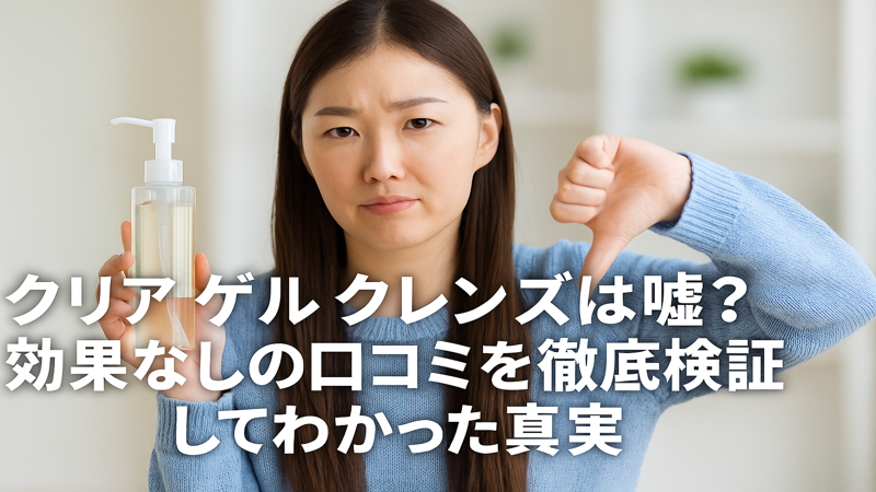 クリア ゲル クレンズは嘘？効果なしの口コミを徹底検証してわかった真実