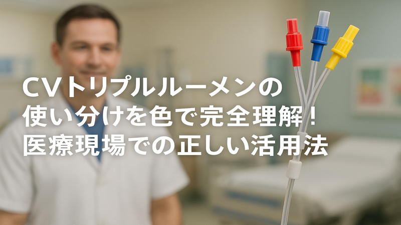 CVトリプルルーメンの使い分けを色で完全理解！医療現場での正しい活用法
