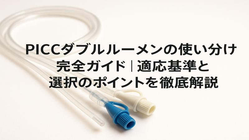 PICCダブルルーメンの使い分け完全ガイド｜適応基準と選択のポイントを徹底解説