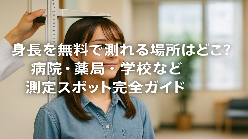 身長を無料で測れる場所はどこ？病院・薬局・学校など測定スポット完全ガイド