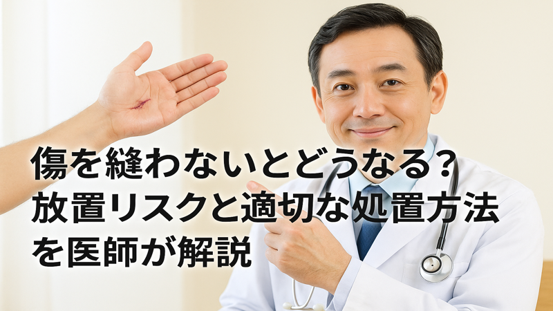 傷を縫わないとどうなる？放置リスクと適切な処置方法を医師が解説