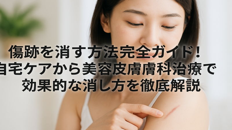 傷跡を消す方法完全ガイド！自宅ケアから美容皮膚科治療まで効果的な消し方を徹底解説