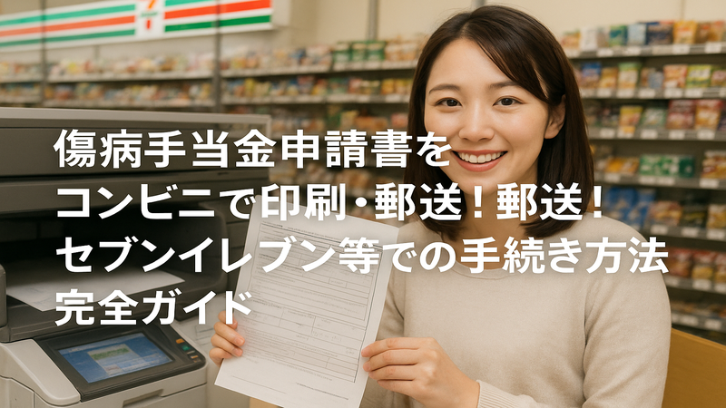 傷病手当金申請書をコンビニで印刷・郵送！セブンイレブン等での手続き方法完全ガイド