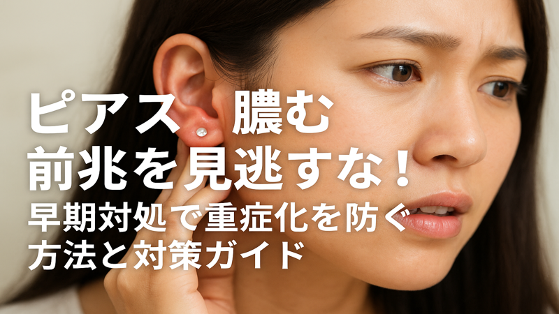 ピアス 膿む 前兆を見逃すな！早期対処で重症化を防ぐ方法と対策ガイド