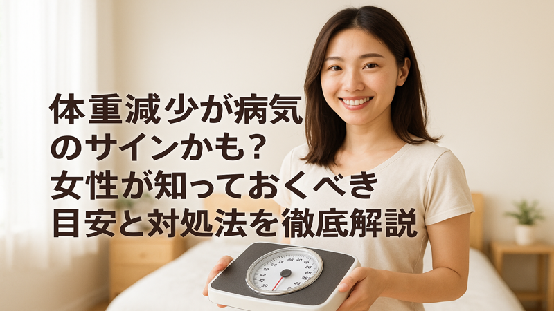 体重減少が病気のサインかも？女性が知っておくべき目安と対処法を徹底解説