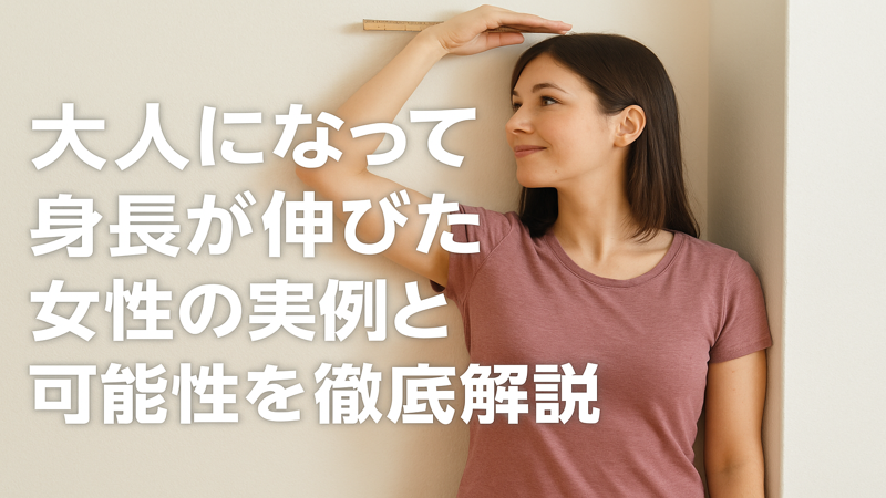 大人になってから身長が伸びた女性の実例と可能性を徹底解説