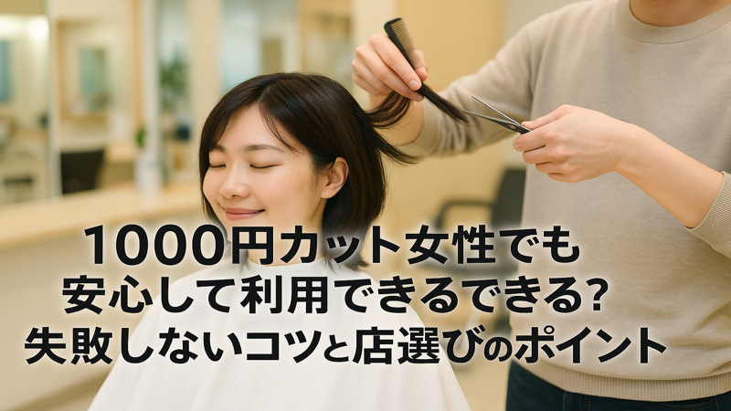 1000円カット女性でも安心して利用できる?失敗しないコツと店選びのポイント