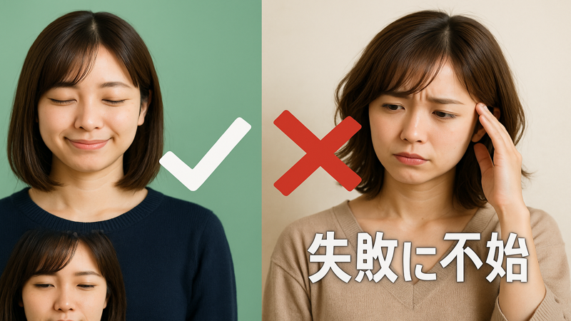 3.1000円カットが向いている女性・向いていない女性