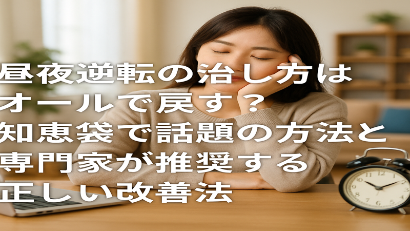 昼夜逆転の治し方はオールで戻す?知恵袋で話題の方法と専門家が推奨する正しい改善法