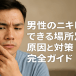 男性のニキビができる場所別の原因と対策完全ガイド