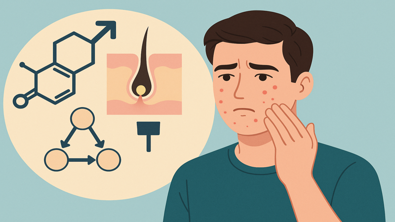 1.男性のニキビができる場所別の原因と基本メカニズム