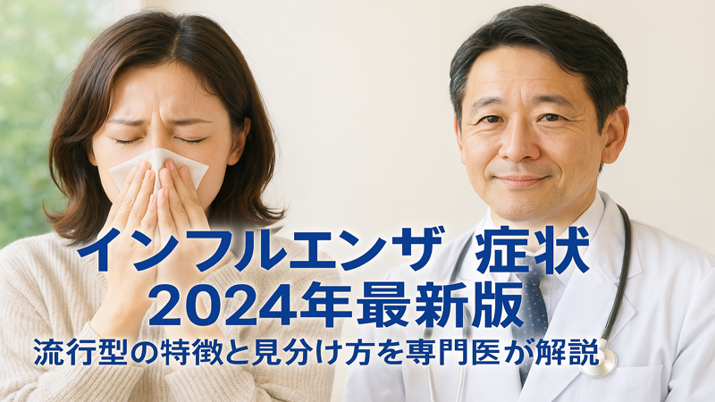 インフルエンザ 症状 2024年最新版｜流行型の特徴と見分け方を専門医が解説