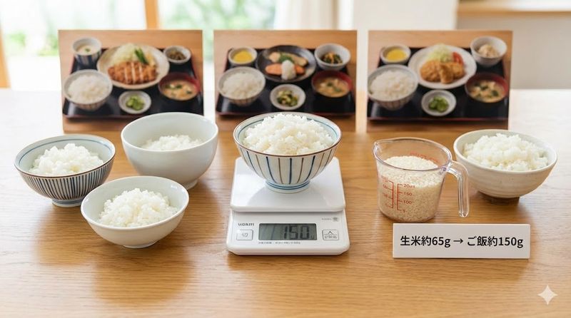 1.ご飯一膳は何グラム?基本を知ろう
