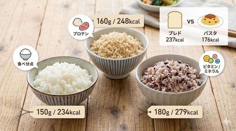 2.ご飯一膳のカロリーと栄養成分