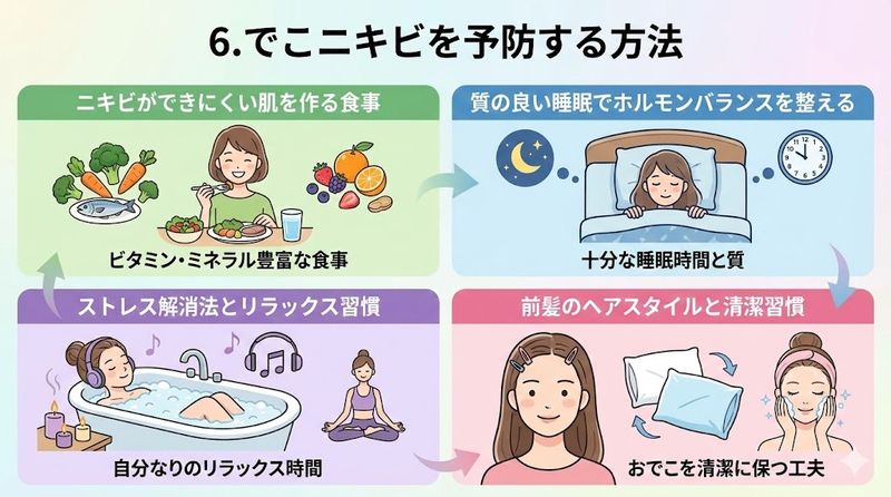 6.でこニキビを予防する方法