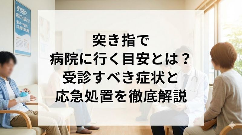 突き指で病院に行く目安とは？受診すべき症状と応急処置を徹底解説