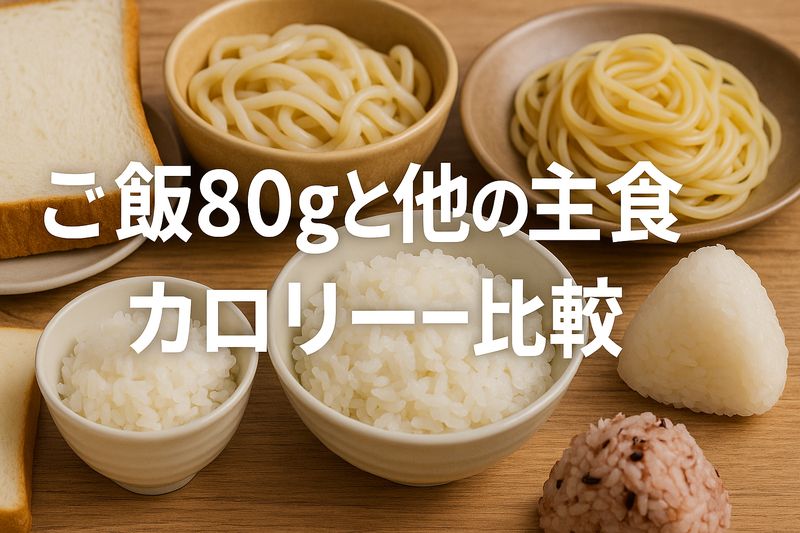3.ご飯80gと他の主食のカロリー比較