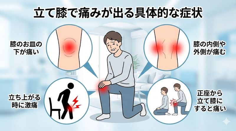 2.立て膝で痛みが出る具体的な症状
