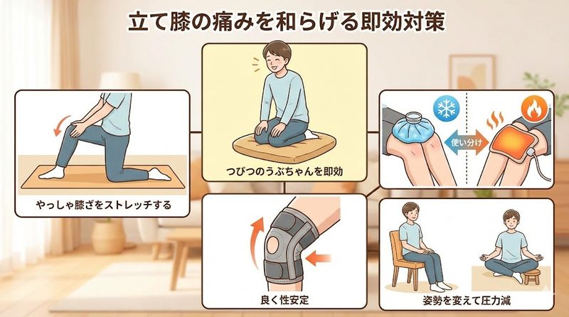 3.立て膝の痛みを和らげる即効対策