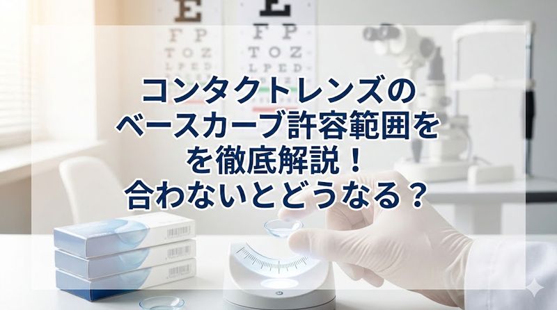 コンタクトレンズのベースカーブ許容範囲を徹底解説！合わないとどうなる？