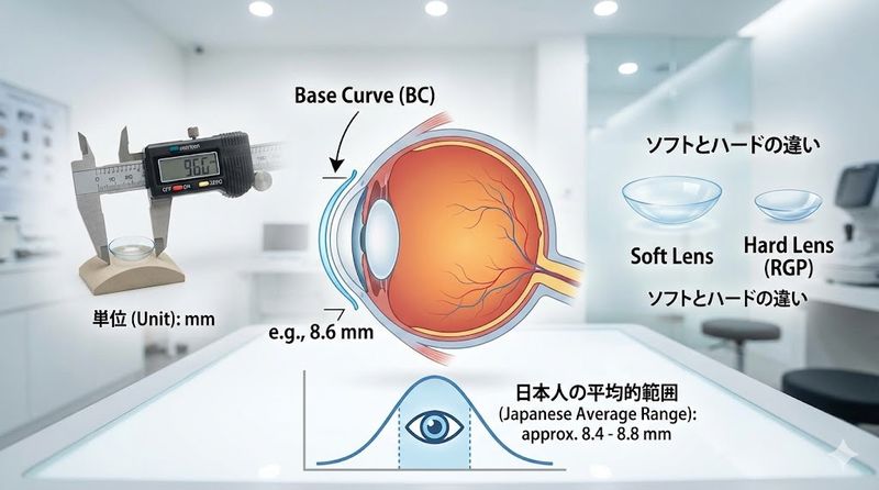 1.コンタクトレンズのベースカーブ（BC）とは？基礎知識