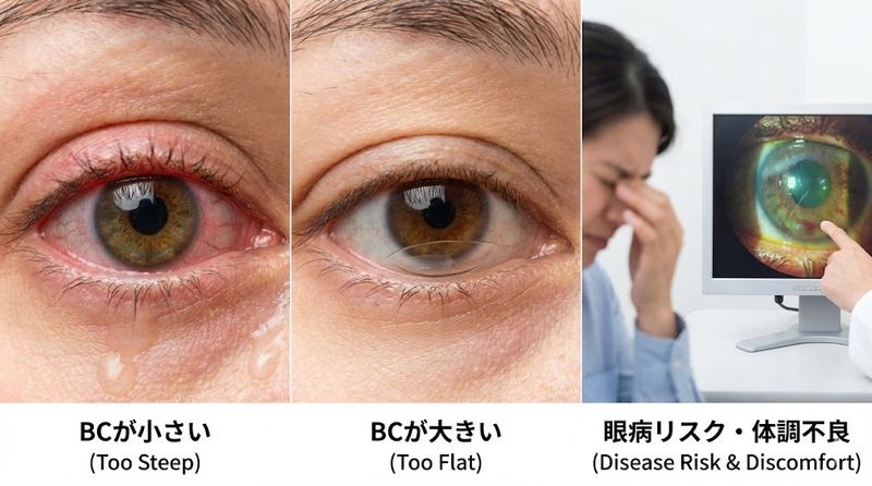 3.ベースカーブが合わないときに起こる症状