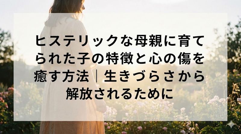 ヒステリックな母親に育てられた子の特徴と心の傷を癒す方法｜生きづらさから解放されるために