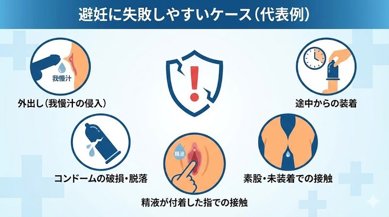3.避妊に失敗しやすい8つの具体的なケース