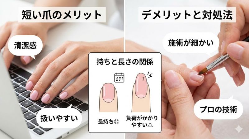 2.爪が短い場合のジェルネイルのメリットとデメリット