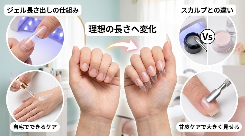 4.短い爪から理想の長さに変える方法