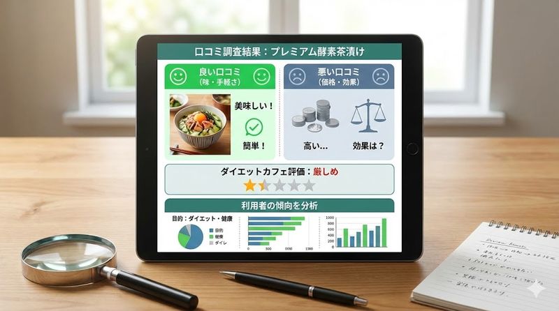 1.プレミアム酵素茶漬けの口コミを徹底調査