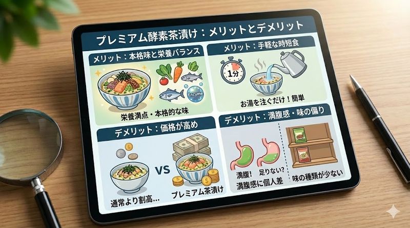 3.プレミアム酵素茶漬けのメリットとデメリット