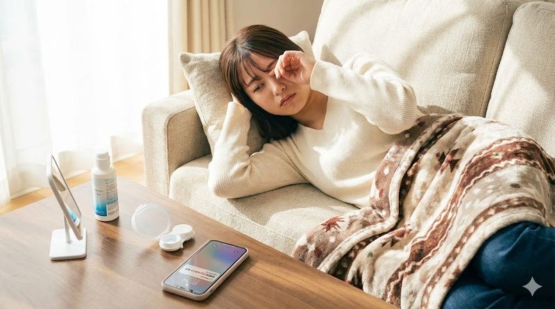 4.昼寝や仮眠の時もコンタクトは外すべき？