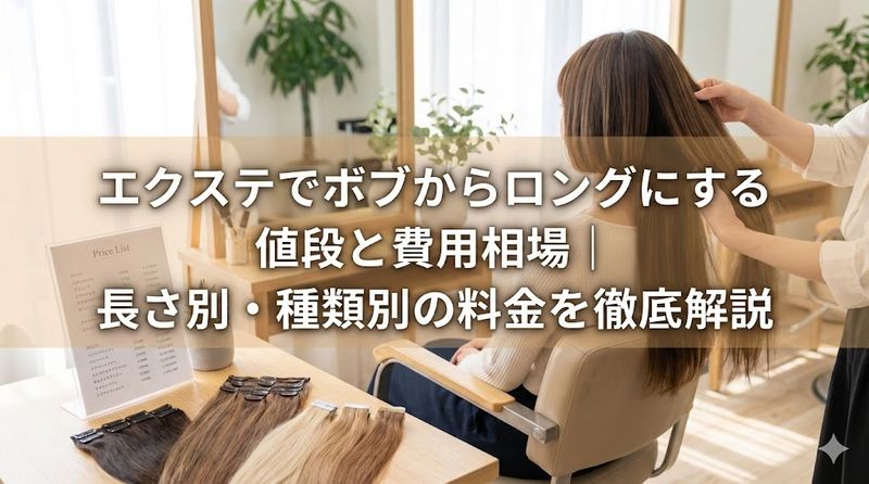 エクステでボブからロングにする値段と費用相場｜長さ別・種類別の料金を徹底解説