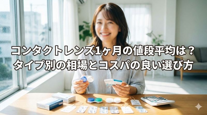 コンタクトレンズ1ヶ月の値段平均は?タイプ別の相場とコスパの良い選び方