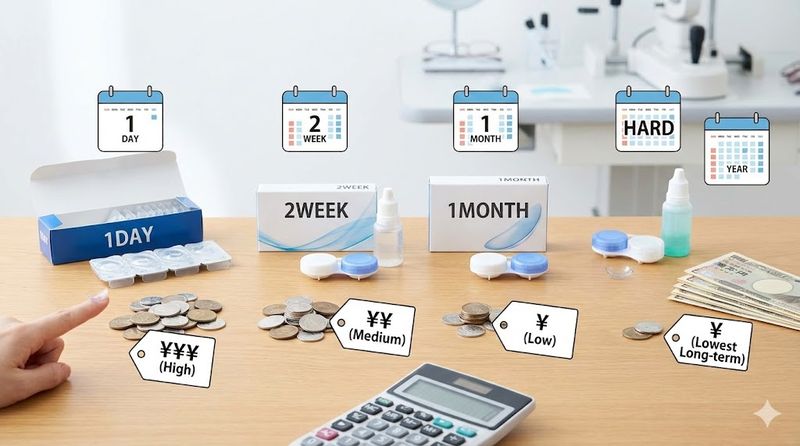 1.コンタクトレンズ1ヶ月の値段相場とタイプ別の価格