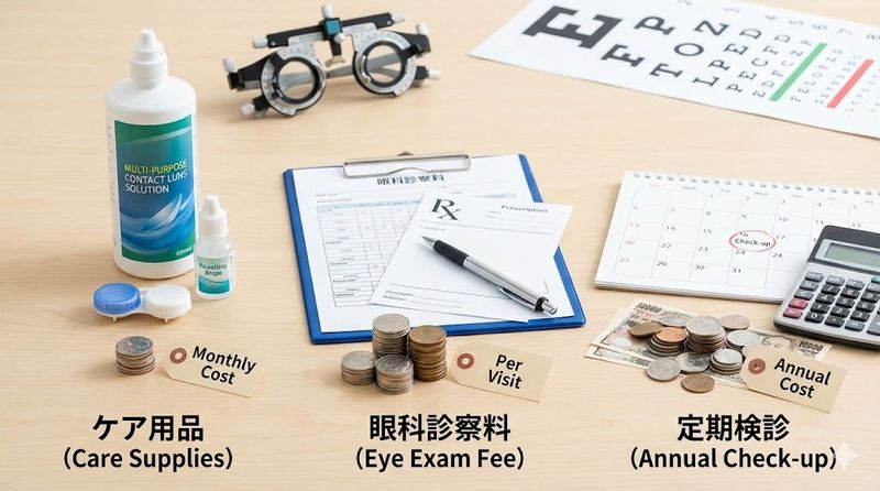 2.コンタクトレンズの値段に含まれるその他の費用