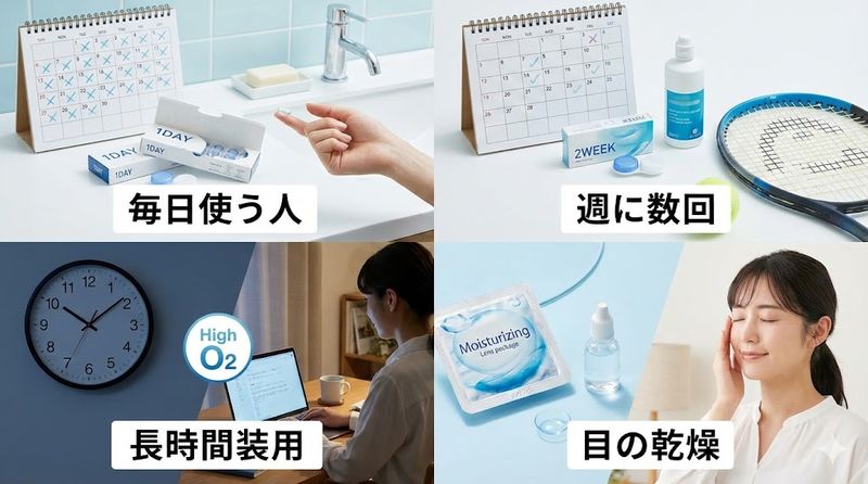 4.コンタクトレンズのタイプ別おすすめの使い方