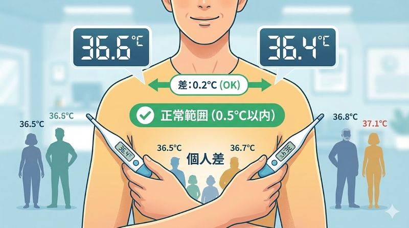 2.体温の左右差はどのくらいなら正常か