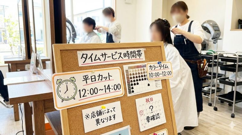 1.イワサキ美容室タイムサービスの時間帯
