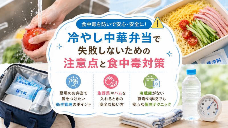3.冷やし中華弁当で失敗しないための注意点と食中毒対策