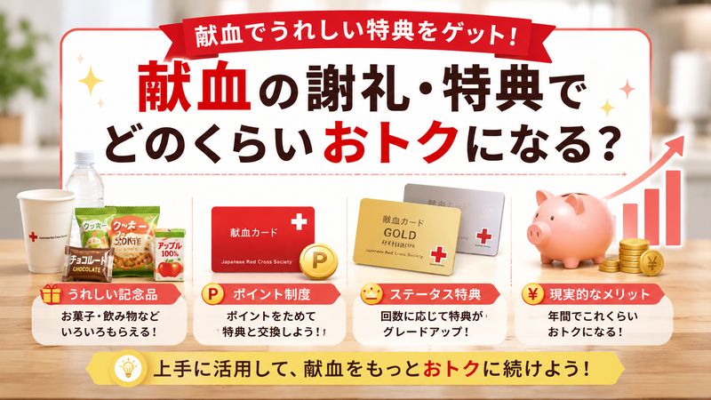 2. 献血の謝礼・特典でどのくらい稼げるか?
