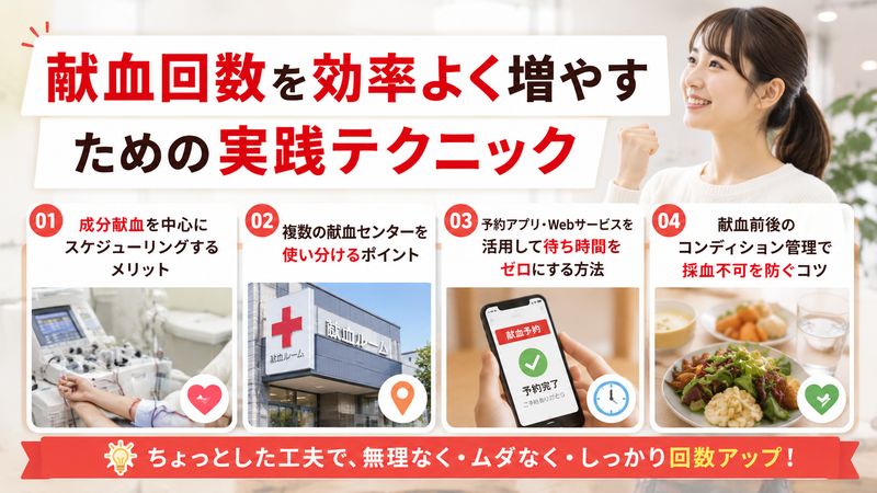 3. 献血回数を効率よく増やすための実践テクニック
