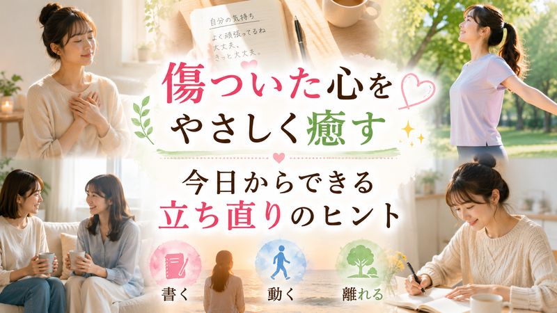 3.傷ついた心を癒す具体的な立ち直り方