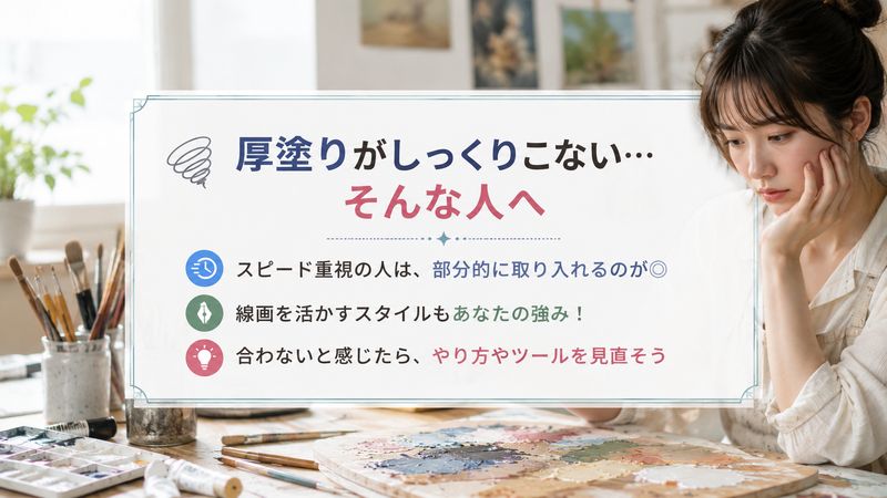 2.厚塗りに向いていない人の特徴と対策