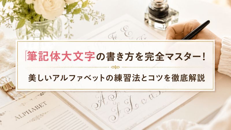 i筆記体大文字の書き方を完全マスター！美しいアルファベットの練習法とコツを徹底解説