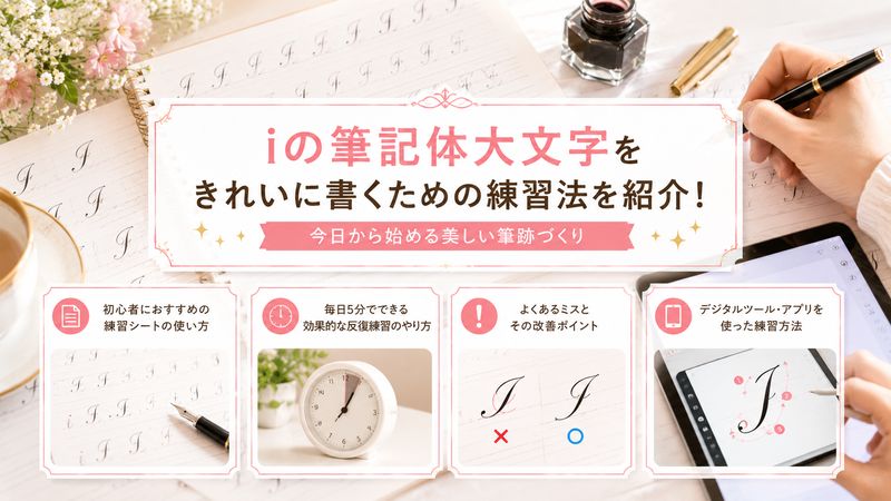 3. i筆記体大文字をきれいに書くための練習法