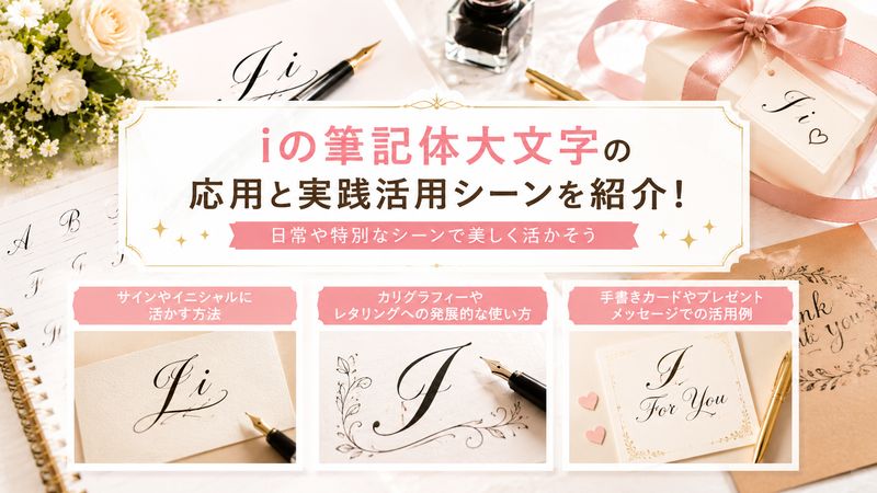 4. i筆記体大文字の応用と実践活用シーン
