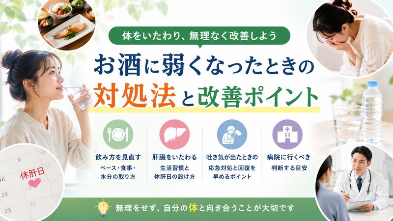 3.お酒をすぐ吐くようになったときの対処法